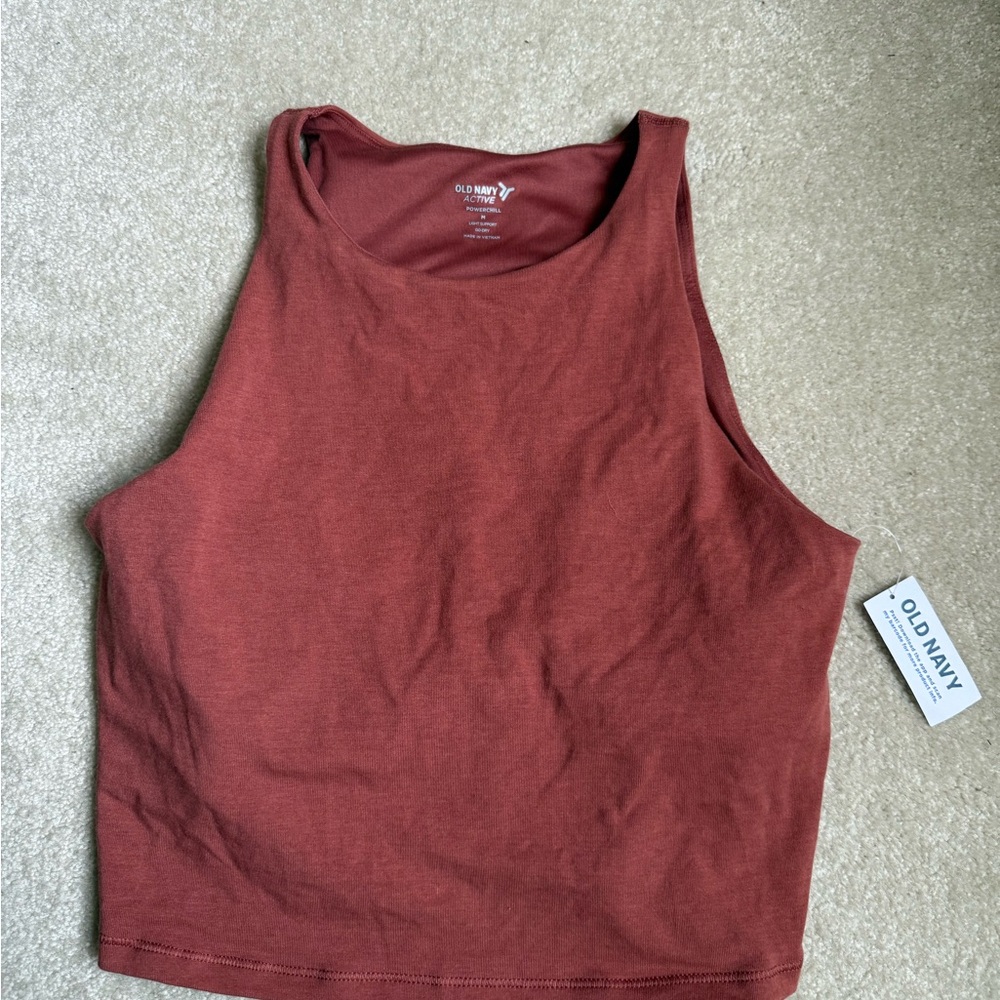 Old Navy Women's Rust crop active tank
